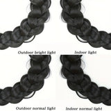 Braided Synthetic Hair Ponytail Extension with Elastic Band - Daily Use