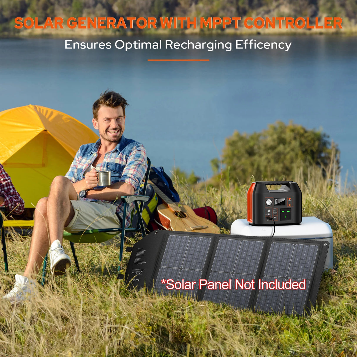 Portable Power Station 300W Solar Generator Power Bank for Camping RV CPAP