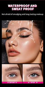 Black Liquid Eyeliner 12-Pack, Long-Lasting Waterproof Makeup Set