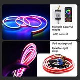 LED Neon Strip Running Lights for 12V Car - APP Control Multi-function