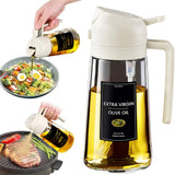 Oil Sprayer 2-in-1 Olive Oil Dispenser 16oz Glass Kitchen Mister