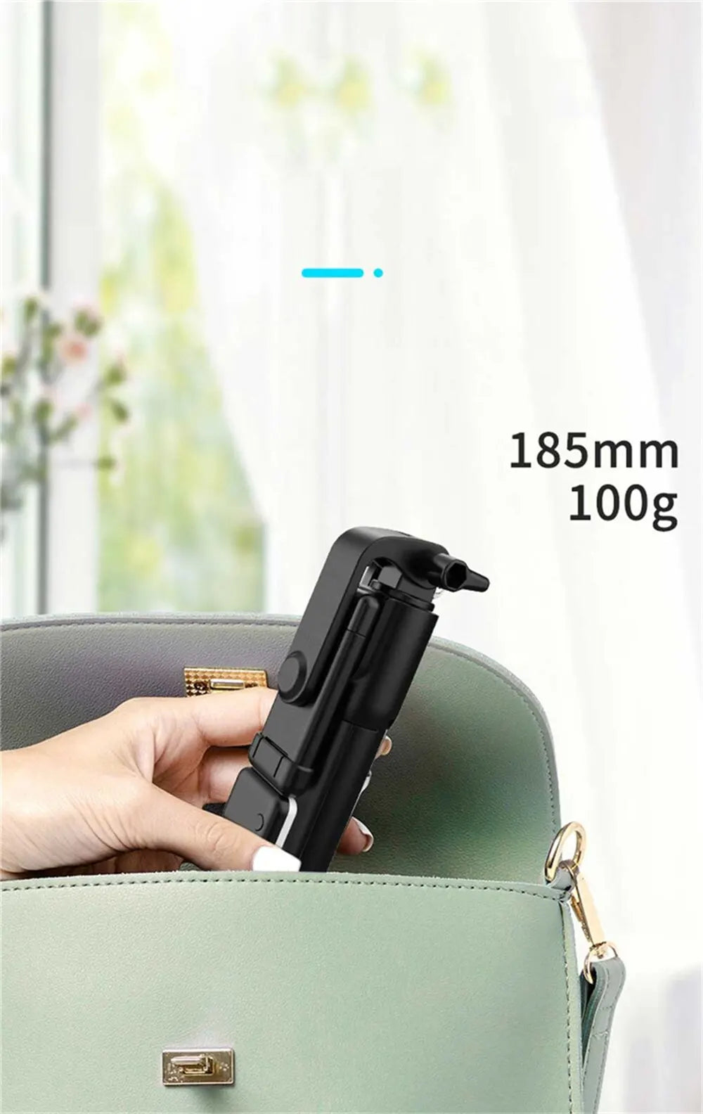 Portable Bluetooth Selfie Stick Tripod with Remote Shutter & Light