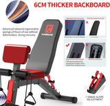 Foldable Dumbbell Bench with 6 Adjustable Levels, 1000 lbs Capacity
