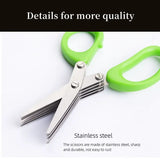 Multi-functional Stainless Steel Kitchen Scissors 3/5 Layer Cooking Tool