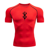 Men's Quick Dry Compression Shirt Short Sleeve Gym Workout T-Shirt