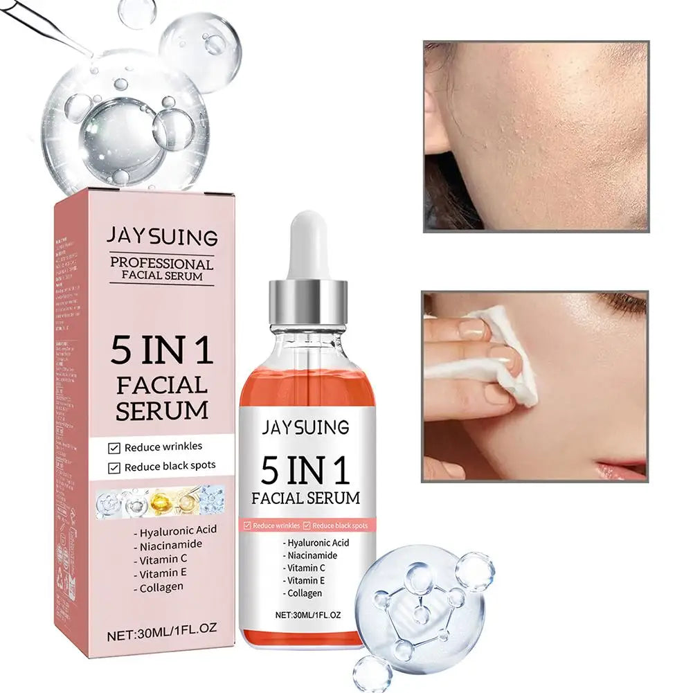 5-in-1 Facial Serum with Vitamin C and Hyaluronic Acid, 30ml