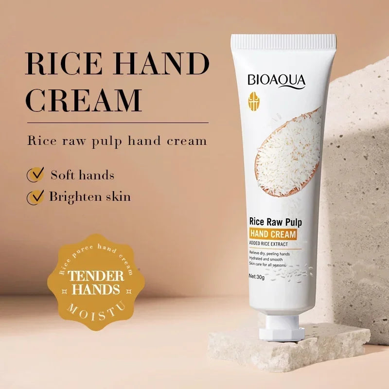 Rice Hand Cream 30g | Nourishing & Moisturizing Non-Greasy Formula