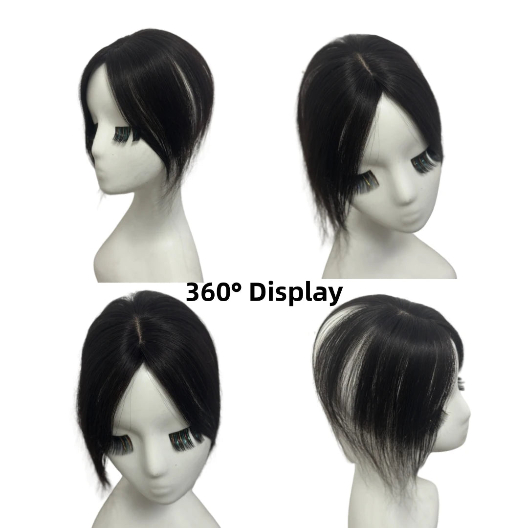 Real Human Hair Bangs Clip In Extensions Natural Fringe for Women