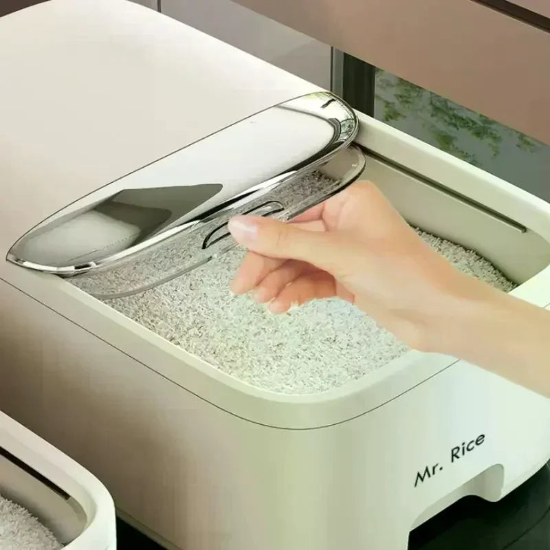 Rice Storage Box 10KG with Lid, Moisture & Insect Proof Kitchen Container