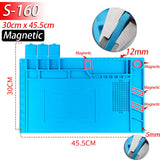 Soldering Station Mat Silicone Heat Resistant 932°F Anti-Static Magnetic Mat