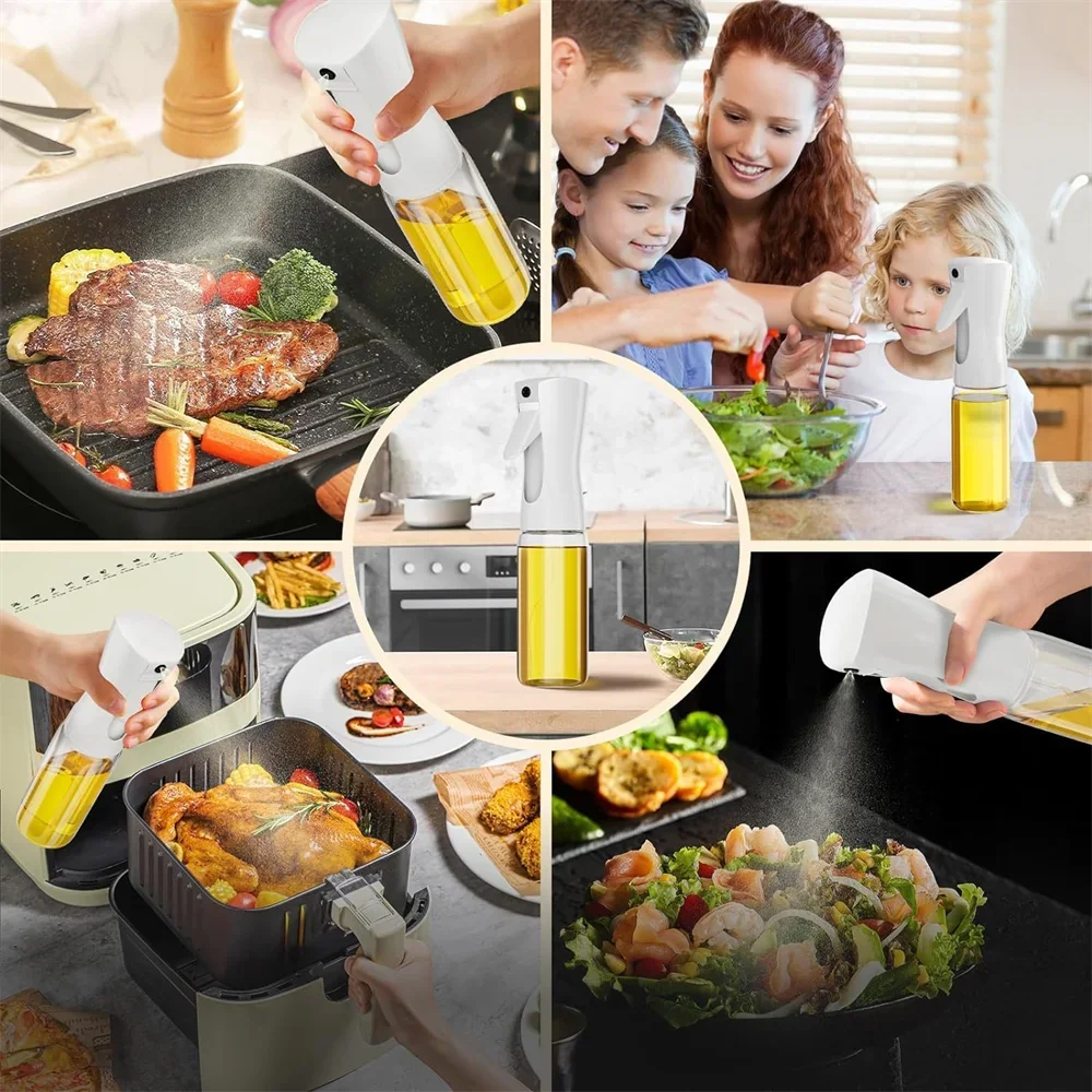 Olive Oil Spray Bottle Dispenser - Reusable Food Grade Kitchen Accessory