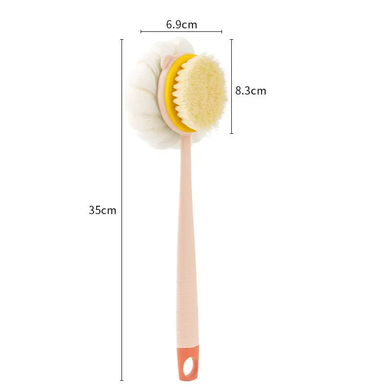 Loofah Back Scrubber Long Handle Exfoliating Bath Brush for Women