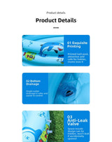 Kids Inflatable Swimming Pool Portable Foldable Water Play Bath Pool