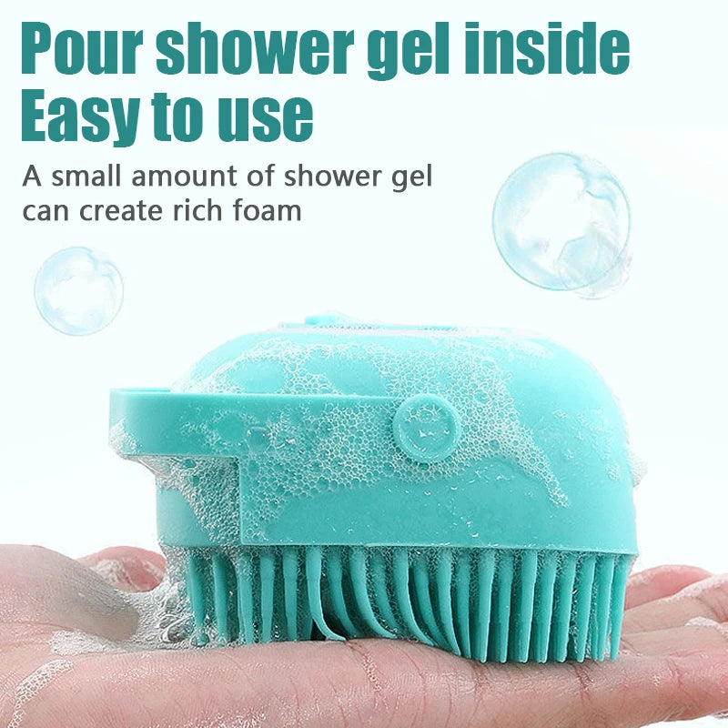 Dog Bathing Brush Silicone Shampoo Dispenser for Dogs and Cats Grooming Tool