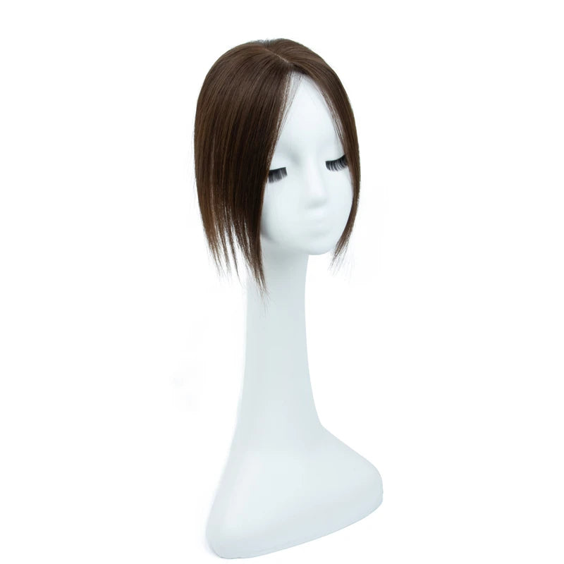 Natural Human Hair Toppers for Women, Silk Base, 5x9cm, Daily Use