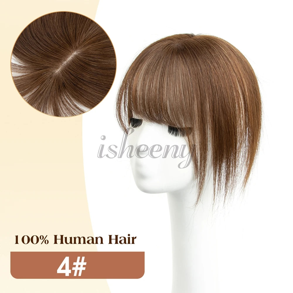 Human Hair Toppers 5x9cm Base Net 20cm Natural Look Hairpiece