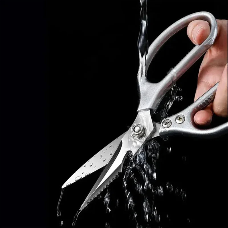 Multifunctional Stainless Steel Kitchen Scissors for Meat & Fish Cutting