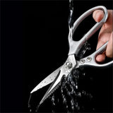 Multifunctional Stainless Steel Kitchen Scissors for Meat & Fish Cutting