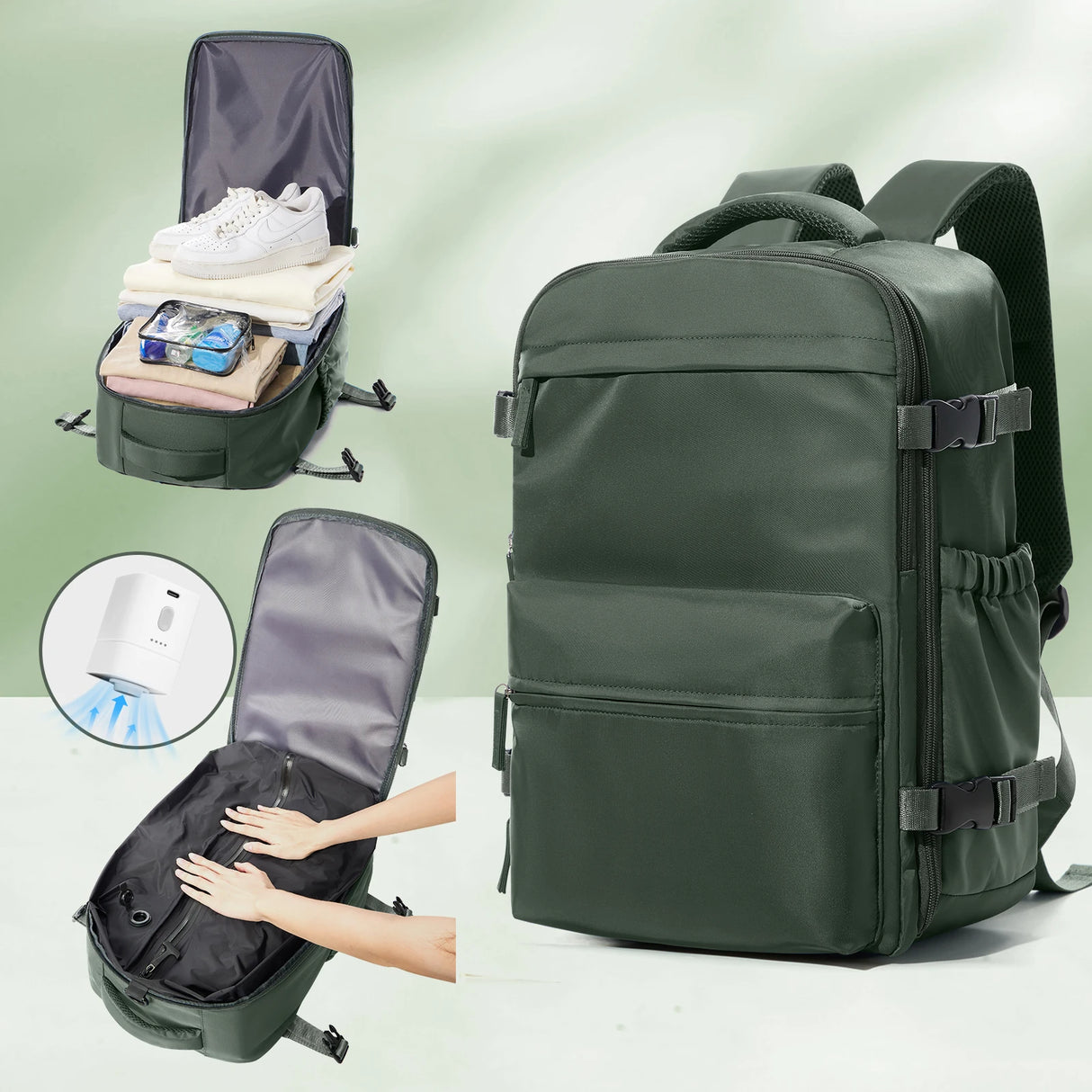 Large Capacity Vacuum Backpack for Travel, Business, and School Use