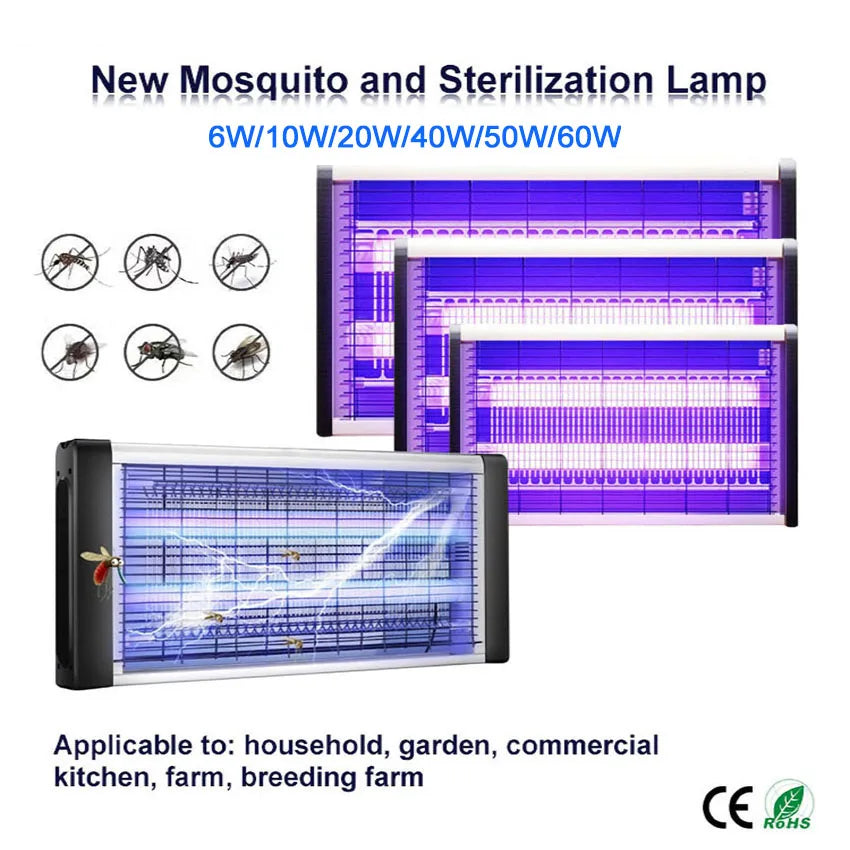 Electric Mosquito Trap Lamp - Silent Insect Killer for Garden & Outdoor
