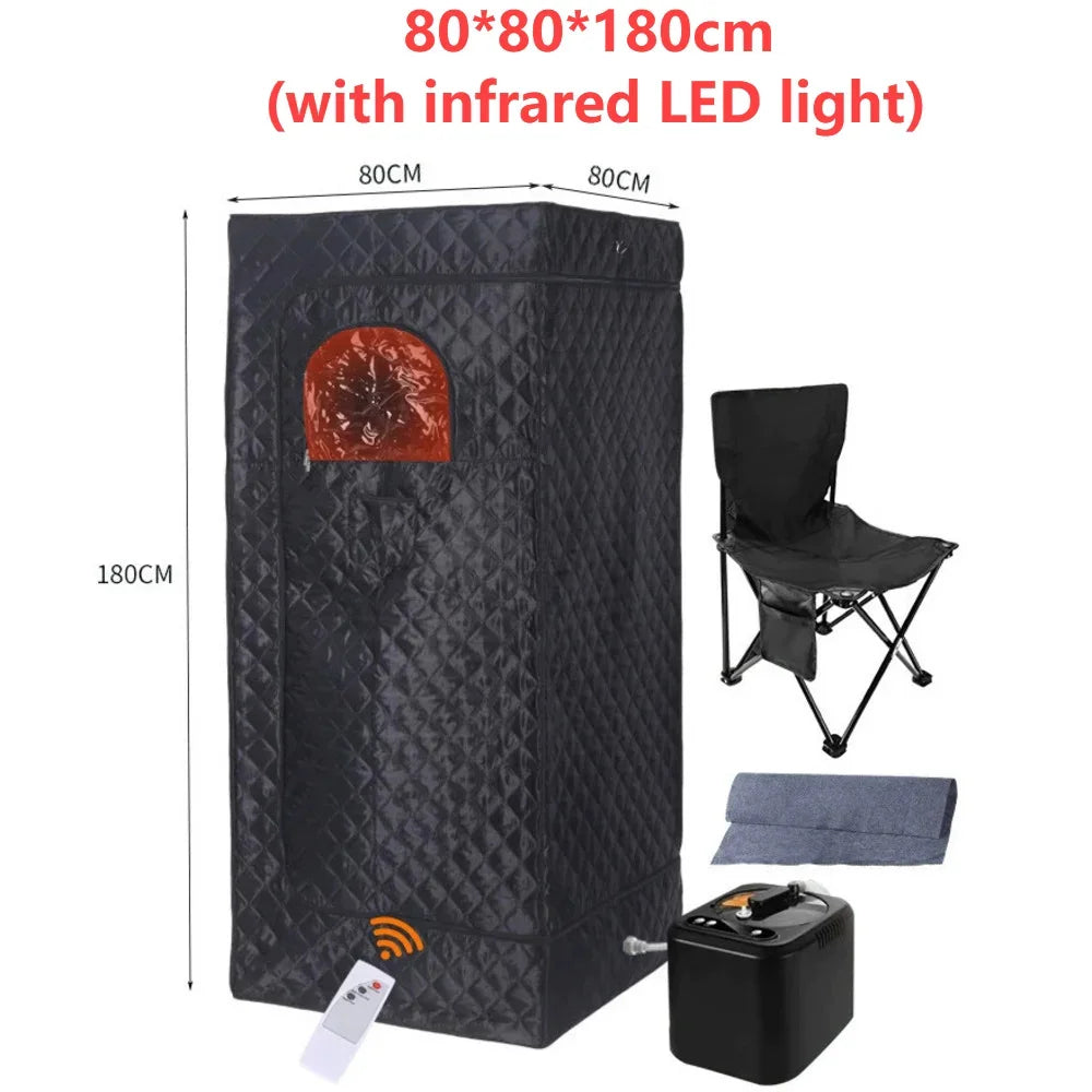 Portable Infrared Sauna Box with Remote Control - Foldable Sweat Room