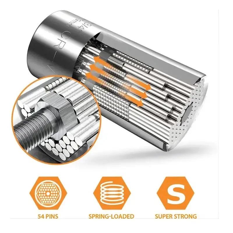 Universal Socket Wrench Set 7-19mm Power Drill Adapter Multi Tool