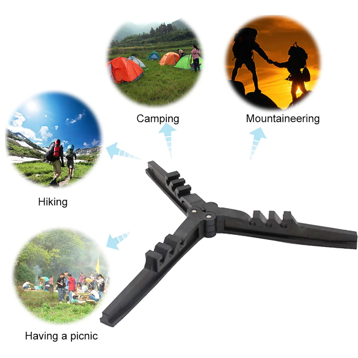 Outdoor Camping Gas Canister Rack Tripod Stand Base for Stove Accessories