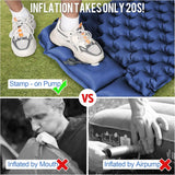Inflatable Camping Mattress Pad with Pillows - Ultralight Air Mat