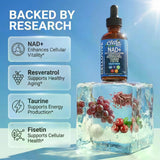 Clean Nutra NAD+ Liquid Drops with Resveratrol and Taurine, 15ml