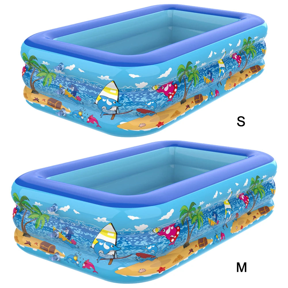 Large Inflatable Family Swimming Pool for Outdoor Fun and Relaxation