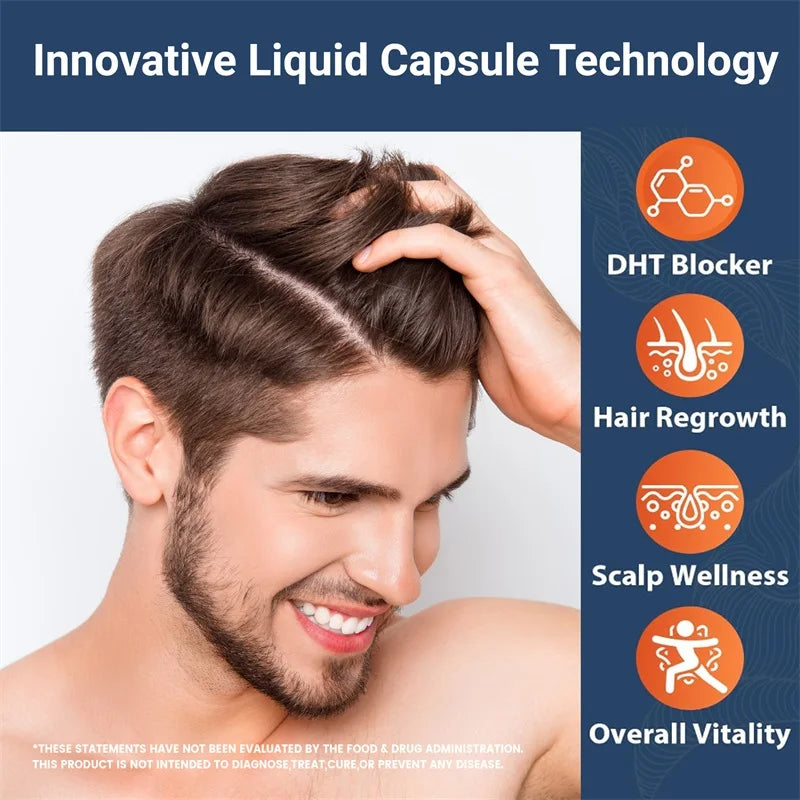 DHT Blockers for Men - Saw Palmetto & Biotin for Hair Growth Support