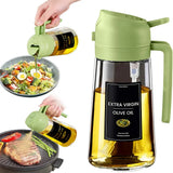Oil Sprayer 2-in-1 Olive Oil Dispenser 16oz Glass Kitchen Mister