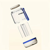Portable Pill Divider Bottle, 4-Compartment Vitamin Storage Box