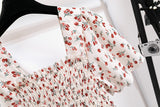 Chiffon Midi Dress for Women | Floral Print | Short Sleeve | Casual Wear