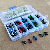 8mm Plastic Safety Eyes for Dolls - 100pcs Mixed Color Amigurumi Accessories