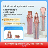 Electric Eyebrow Trimmer Rechargeable Painless Facial Hair Remover for Women