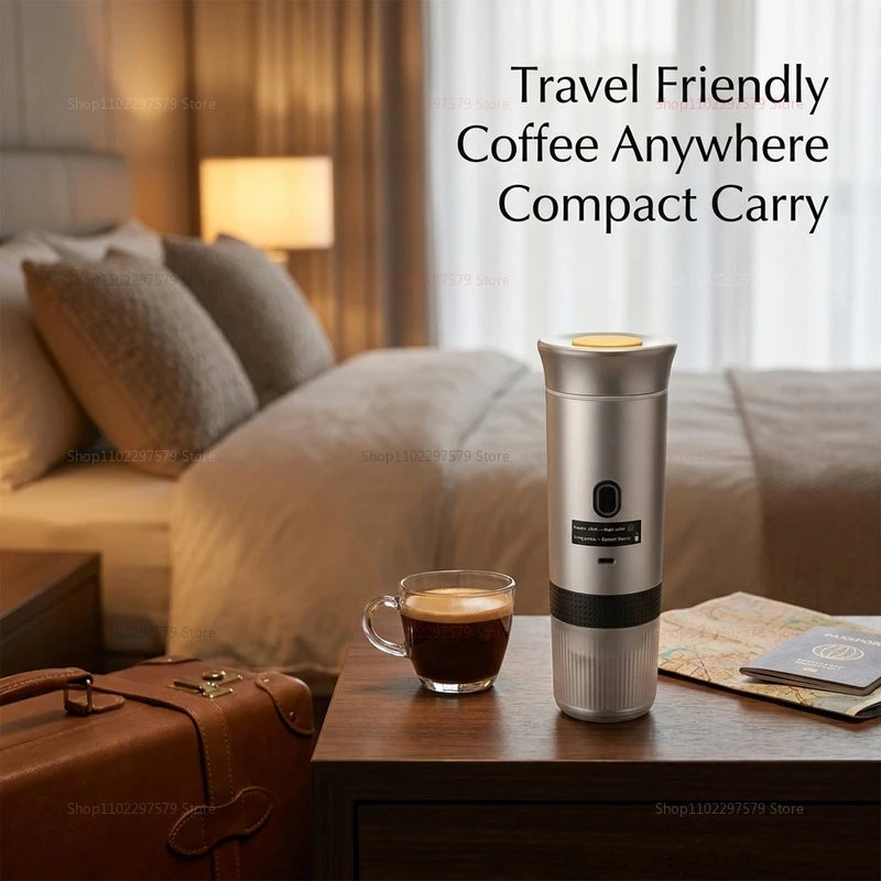 Portable Espresso Coffee Maker 3-in-1 for Car & Home Travel Use