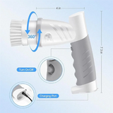 5 In 1 Electric Bath Brush Silicone Handheld Exfoliating Tool USB Waterproof
