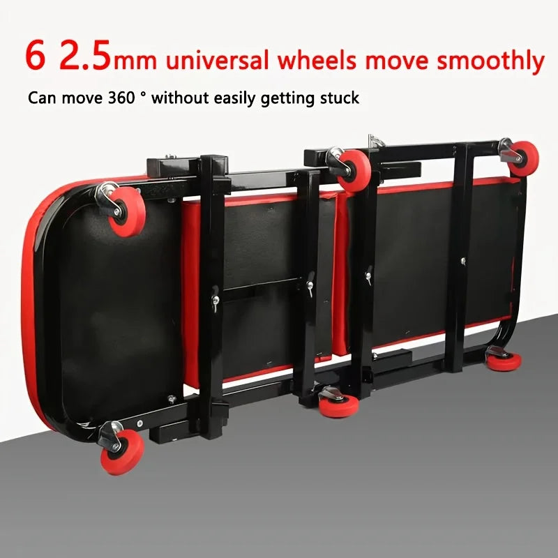 Heavy Duty Mechanic Creeper Seat with Wheels, 330lbs Capacity, Adjustable