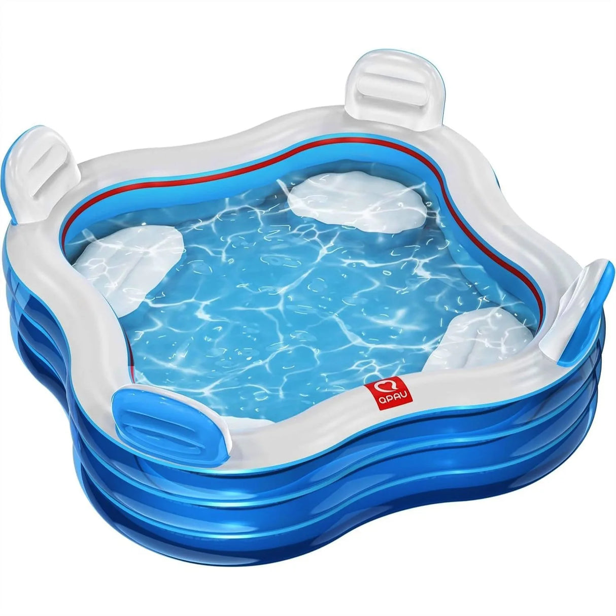 Inflatable Swimming Pool, Jelly Blue, Easy Setup for Backyard Fun