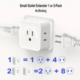 5 Way Multi Plug Outlet Extender, Wall Outlet Expander for Home & Travel