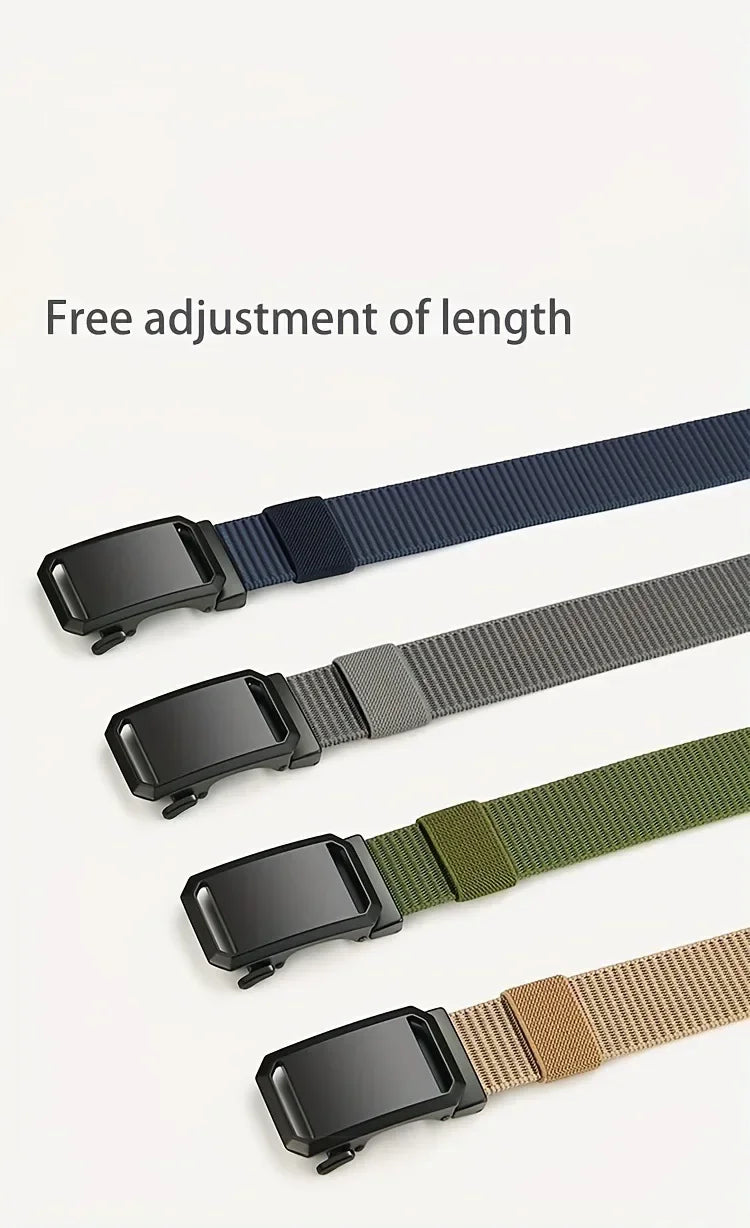 Automatic Buckle Canvas Tactical Belt for Men - Outdoor Workwear