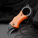 Mini Keychain Pocket Knife Stainless Steel EDC Tool Camping Fixed Blade