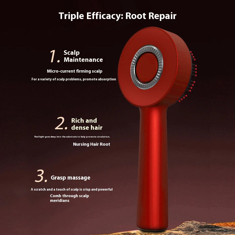 Electric Vibration Massage Comb with Red Light Therapy for Hair Growth
