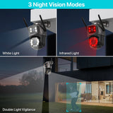 4K HD Wifi PTZ Camera 8MP Dual Lens Outdoor AI Auto Tracking Surveillance