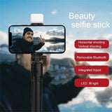 Portable Bluetooth Selfie Stick Tripod with Remote Shutter & Light