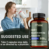 NAD+ Nicotinamide Riboside with Resveratrol - 120 Capsules for Energy Support