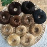 Messy Human Hair Buns Hairpieces in Natural Colors, 15g Each