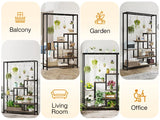 Tribesigns 5-Tier Tall Indoor Plant Stand with 10 Hanging Hooks, 70.9 Inches