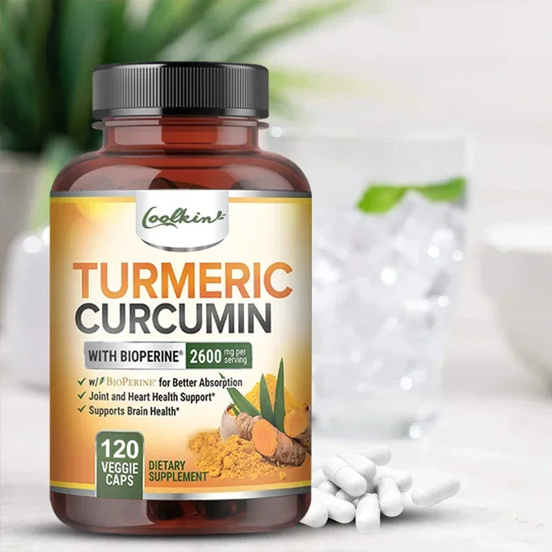 Curcumin Supplement 2600mg with Black Pepper for Enhanced Absorption